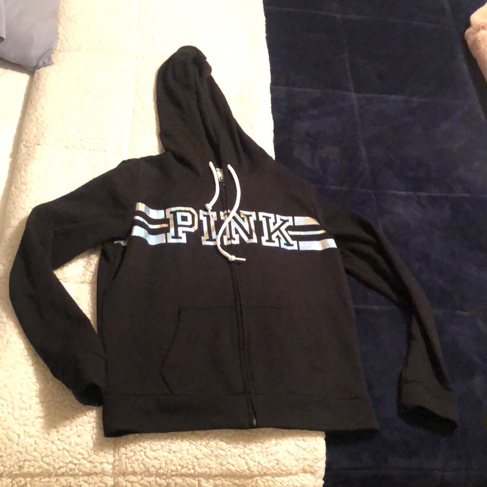 PINK medium zip up sweater